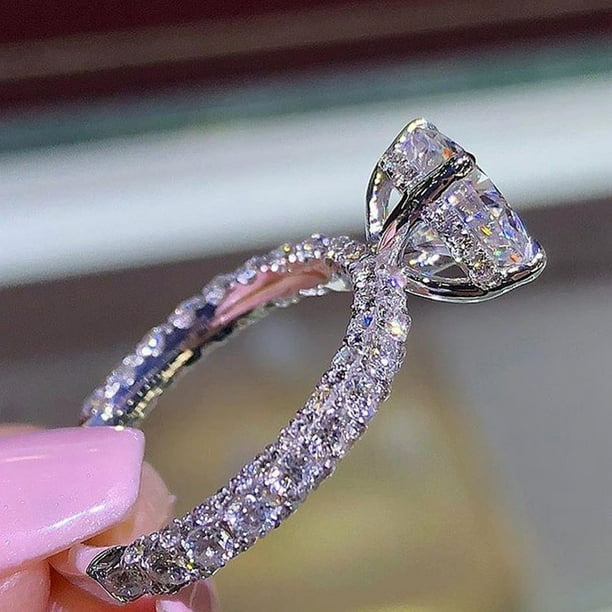Princess cut Blue Sapphire Gemstone 925 Silver Filled Wedding Party Ring Gift Princess cut Blue Sapphire Gemstone 925 Silver Filled Wedding Party Ring Gift